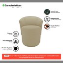 Ver imagem 3 de Poltrona Orgânica Living Mavi Fixa Linho Bege - Desk Design