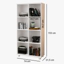 Ver imagem 3 de Estante para Livros com 8 Nichos 100% MDF 153CMX74CM Yescasa Branco