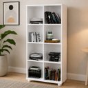 Ver imagem 1 de Estante para Livros com 8 Nichos 100% MDF 153CMX74CM Yescasa Branco