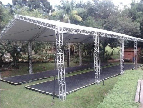 Lona Barraca de Feira SL300 Cobertura Tenda Branca 7,5x5,5 - 6