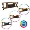 Ver imagem 5 de Rack Gamer com Led Estilo Industrial Mesa para Televisão Tv:mel com Preto