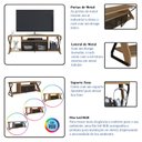 Ver imagem 4 de Rack Gamer com Led Estilo Industrial Mesa para Televisão Tv:mel com Preto