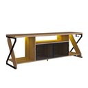 Ver imagem 4 de Rack Gamer com Led Estilo Industrial Mesa para Televisão Tv:mel com Preto