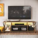 Ver imagem 2 de Rack Gamer com Led Estilo Industrial Mesa para Televisão Tv:mel com Preto