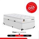 Ver imagem 4 de Cama Box Baú Solteiro Couro Branco + Colchão Life D33 Pillow Top 61x88x188cm Branco- e-Shop Casa