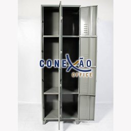 Armário Roupeiro De Aço Vestiário Academia 8 Portas Locker Cinza - 17