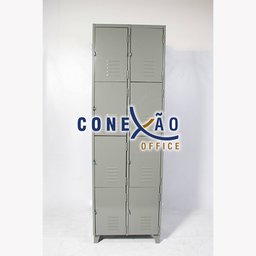 Armário Roupeiro De Aço Vestiário Academia 8 Portas Locker Cinza - 10