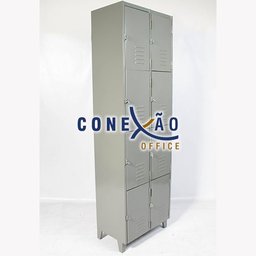 Armário Roupeiro De Aço Vestiário Academia 8 Portas Locker Cinza - 15