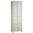 Ver imagem 2 de Armário Roupeiro De Aço Vestiário Academia 8 Portas Locker Cinza