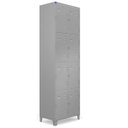 Ver imagem 3 de Armário Roupeiro De Aço Vestiário Academia 8 Portas Locker Cinza