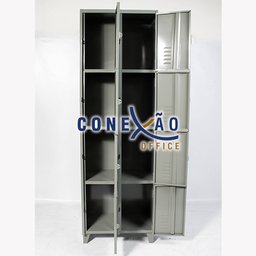 Armário Roupeiro De Aço Vestiário Academia 8 Portas Locker Cinza - 7