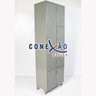 Armário Roupeiro De Aço Vestiário Academia 8 Portas Locker Cinza - 5