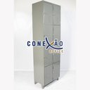 Ver imagem 5 de Armário Roupeiro De Aço Vestiário Academia 8 Portas Locker Cinza