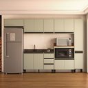 Ver imagem 1 de Cozinha Compacta 6 Peças 250032 sem Tampo Koya Verde Oliva Politorno Móveis