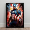 Quadro para Decoração Grande Quarto Moderno Grafite Capitão - 2