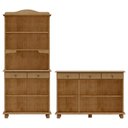 Ver imagem 5 de Cristaleira 4 Portas e Balcao 3 Portas Madeira Maciça Freijo Milani Store Freijo