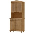 Ver imagem 3 de Cristaleira 4 Portas e Balcao 3 Portas Madeira Maciça Freijo Milani Store Freijo