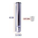 Ver imagem 2 de Kit Suporte Porta Copo Descartável Água e Café + Lixeira Inox Duplo