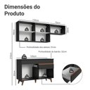 Ver imagem 3 de Armário de Cozinha Compacta 190cm Reims Madesa 04 Preto