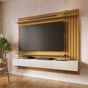 Ver imagem 3 de Painel para Tv até 70 Polegadas Juriti 3 Portas Ripado Naturale/off White Matte - Colibri
