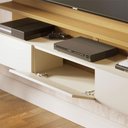 Ver imagem 4 de Painel para Tv até 70 Polegadas Juriti 3 Portas Ripado Naturale/off White Matte - Colibri