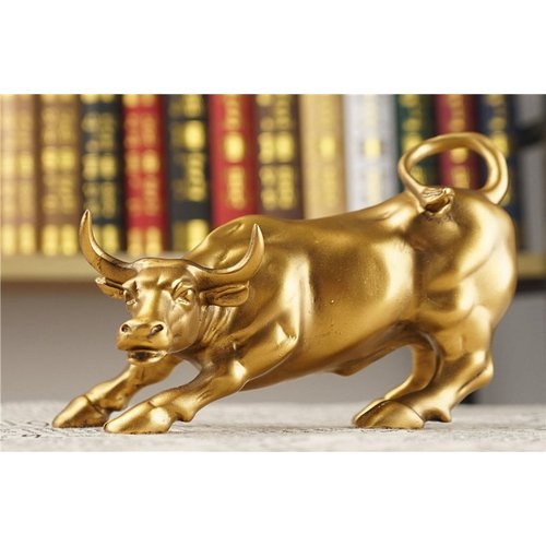 Touro Wall Street cobre maciço banhado a bronze modernart™ (5,1kg)