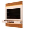 Painel para Tv 75 Pol Canelado Extensível Piso Ao Teto D04 Off White/freijo - Mpozenato - 5