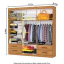Ver imagem 7 de Guarda-Roupa Casal Medelin 6 Portas 4 Gavetas com Espelho Multimóveis CR35557 Cinamomo