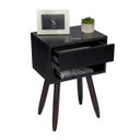 Ver imagem 4 de Mesa de Cabeceira Retrô 40cm Preto Pé Marrom