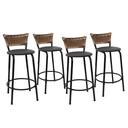 Ver imagem 1 de Kit 4 Bancos para Bancada Cozinha Gourmet Junco Cappuccino Balcão Ilha Banqueta 60cm Itagold