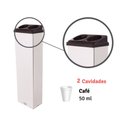 Ver imagem 3 de Kit Porta Copo Descartável Café 50ml + Lixeira Aço Inox Conjugado