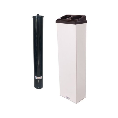 Kit Porta Copo Descartável Café 50ml + Lixeira Aço Inox Conjugado