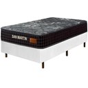 Ver imagem 1 de Cama Box Branca + Colchão Solteiro San Martin Molas Superlastic 88x188x64cm