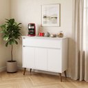 Ver imagem 1 de Aparador Buffet Zeus Branco para Sala de Jantar com Design Moderno e Espaço para Organização