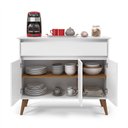 Ver imagem 6 de Aparador Buffet Zeus Branco para Sala de Jantar com Design Moderno e Espaço para Organização