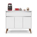 Ver imagem 3 de Aparador Buffet Zeus Branco para Sala de Jantar com Design Moderno e Espaço para Organização