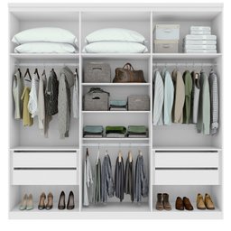 Guarda-roupas Alonzo 6 Portas S/esp e S/pes Pvc Branco 2.3 Móveis Lopas - 3
