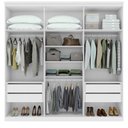 Ver imagem 3 de Guarda-roupas Alonzo 6 Portas S/esp e S/pes Pvc Branco 2.3 Móveis Lopas