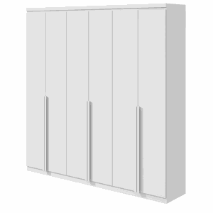 Guarda-roupas Alonzo 6 Portas S/esp e S/pes Pvc Branco 2.3 Móveis Lopas