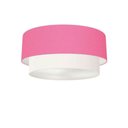 Ver imagem 1 de Plafon Duplo Cilíndrico Vivare Md-3017 Cúpula Tecido 50x40cm - Bivolt Rosa-bebê-branco 127/220v