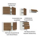 Ver imagem 5 de Armário de Cozinha Completa 100% MDF 260cm Branco/Rustic Acordes Madesa 03