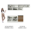 Ver imagem 6 de Armário de Cozinha Completa 100% MDF 260cm Branco/Rustic Acordes Madesa 03