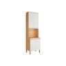 Paneleiro de Cozinha Napoli Prime C/1 Forno e 4 Portas 66x222cm Amendoa/off White - Ronipa - 1