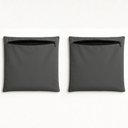 Ver imagem 1 de Kit 2 Capa de Almofada 42cm Decorativa Suede Sofá Poltrona Cor:cinza