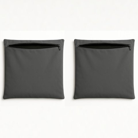 Kit 2 Capa de Almofada 42cm Decorativa Suede Sofá Poltrona Cor:cinza