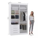 Ver imagem 2 de Guarda-roupa Modulado 134,5cm 4 Portas 4 Gavetas Alpes Luciane