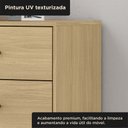 Ver mais imagens de Cômoda 4 Gavetas 100% MDF com Pintura UV e Pés em Metal 95x89x45cm Castanho