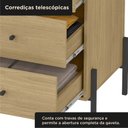 Ver imagem 6 de Cômoda 4 Gavetas 100% MDF com Pintura UV e Pés em Metal 95x89x45cm Castanho