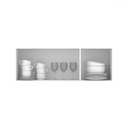 Ver imagem 2 de Armário Aéreo Cozinha 120 Cm 3 Portas Co6100 Branco - Decibal