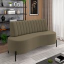 Ver imagem 1 de Sofá Living Decorativo 2 Lugares 1,60m Katara Pés de Ferro Veludo Castor G33 - Gran Belo